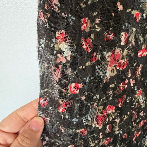 Allen Schwartz Eden Bustier Midi Dress Floral Lace Whimsigoth Size 6 - Picture 15 of 15